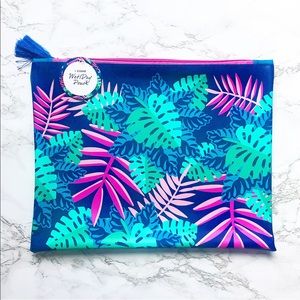 Tropical Monstera Leaf Print Pouch 🌿